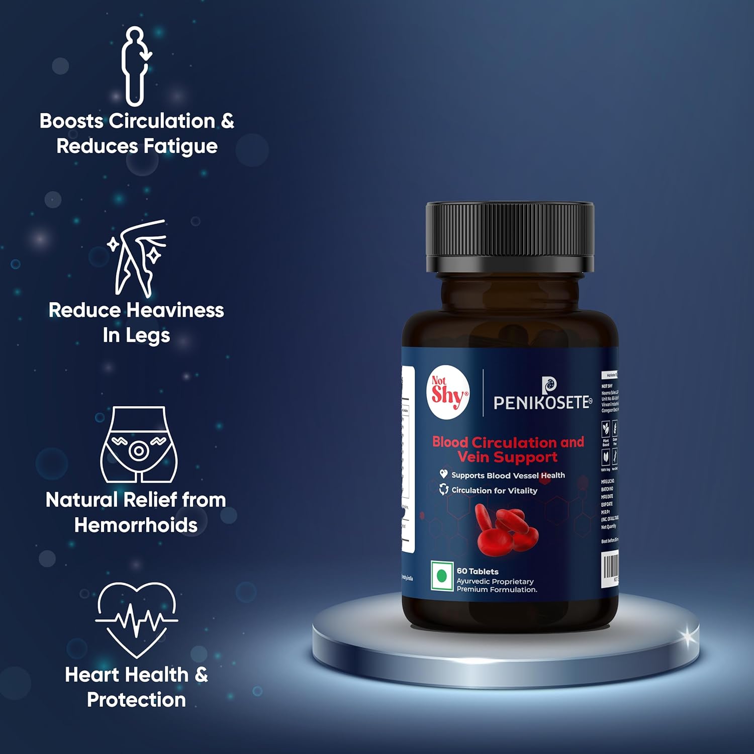 PENIKOSETE Advanced Ayurvedic Vein Support Formula – view 4