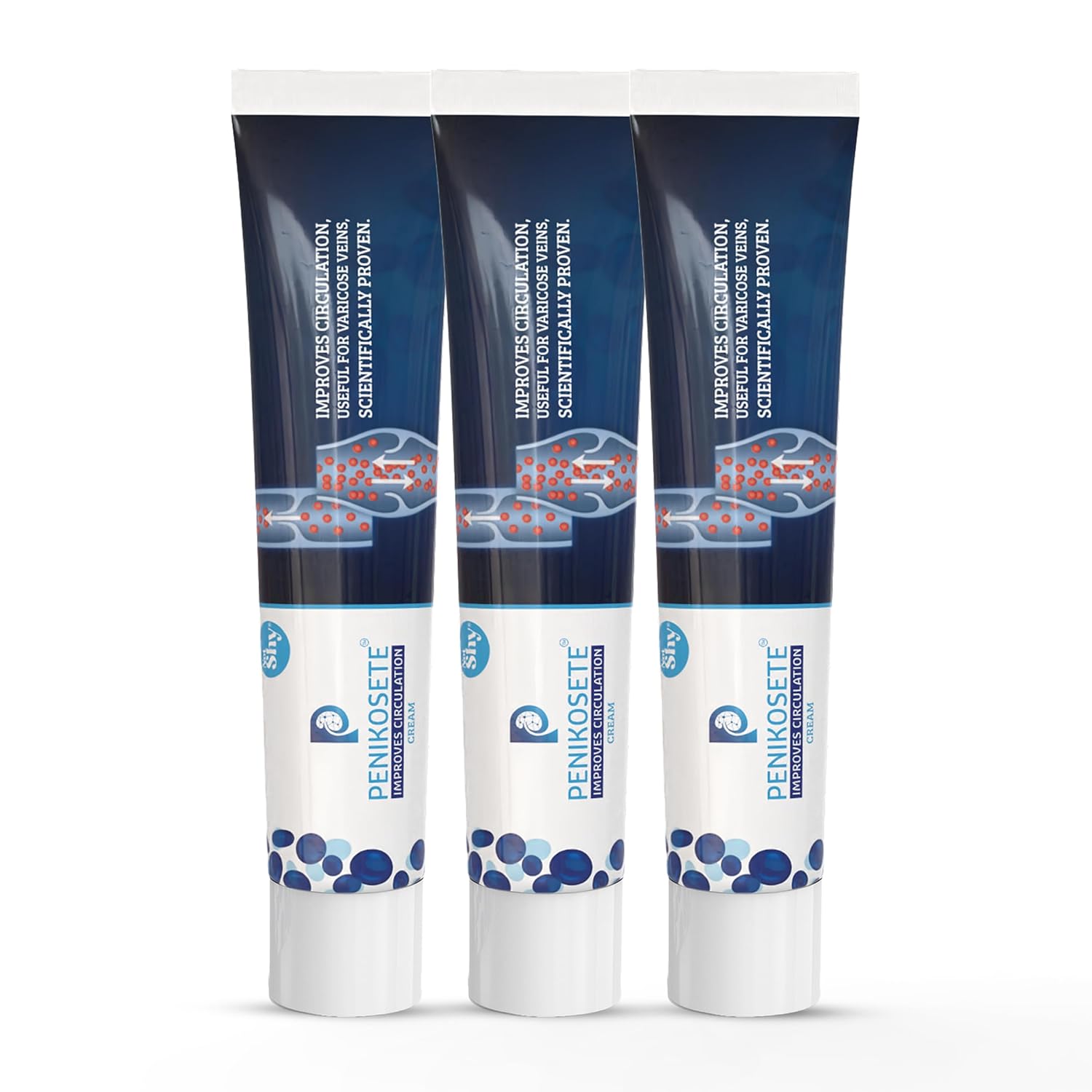 PENIKOSETE Cream Ayurvedic Solution For Management Of Varicose Veins, Spider Veins, Varicocele Reduces Cramps, Itching & Swelling. Buy 2 Get 1 Free (75 gms).