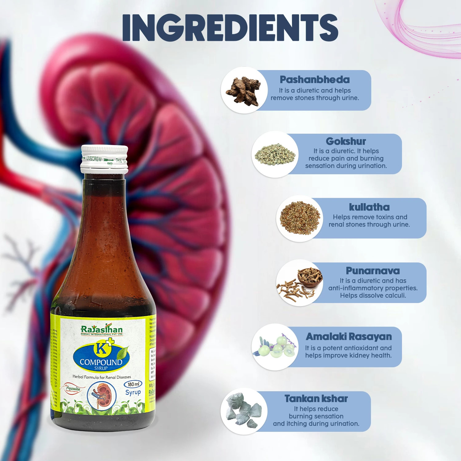 Rajasthan Aushdhalaya K+ Compound Syrup 180 ml – view 4