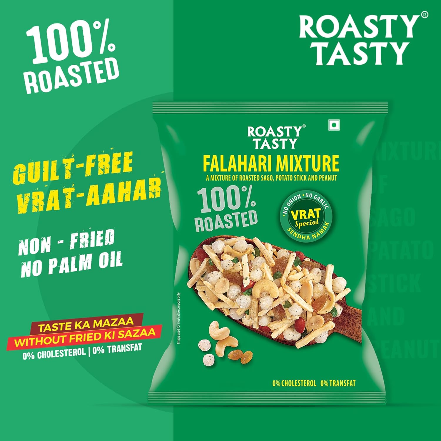 Roasty Tasty Falahari Mix Roasted Namkeen Snack 200G – view 5
