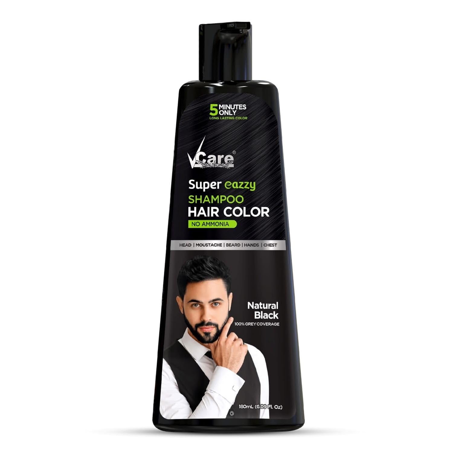 VCare Super Eazzy Hair Colour Shampoo for Women and Men 180ml – view 6