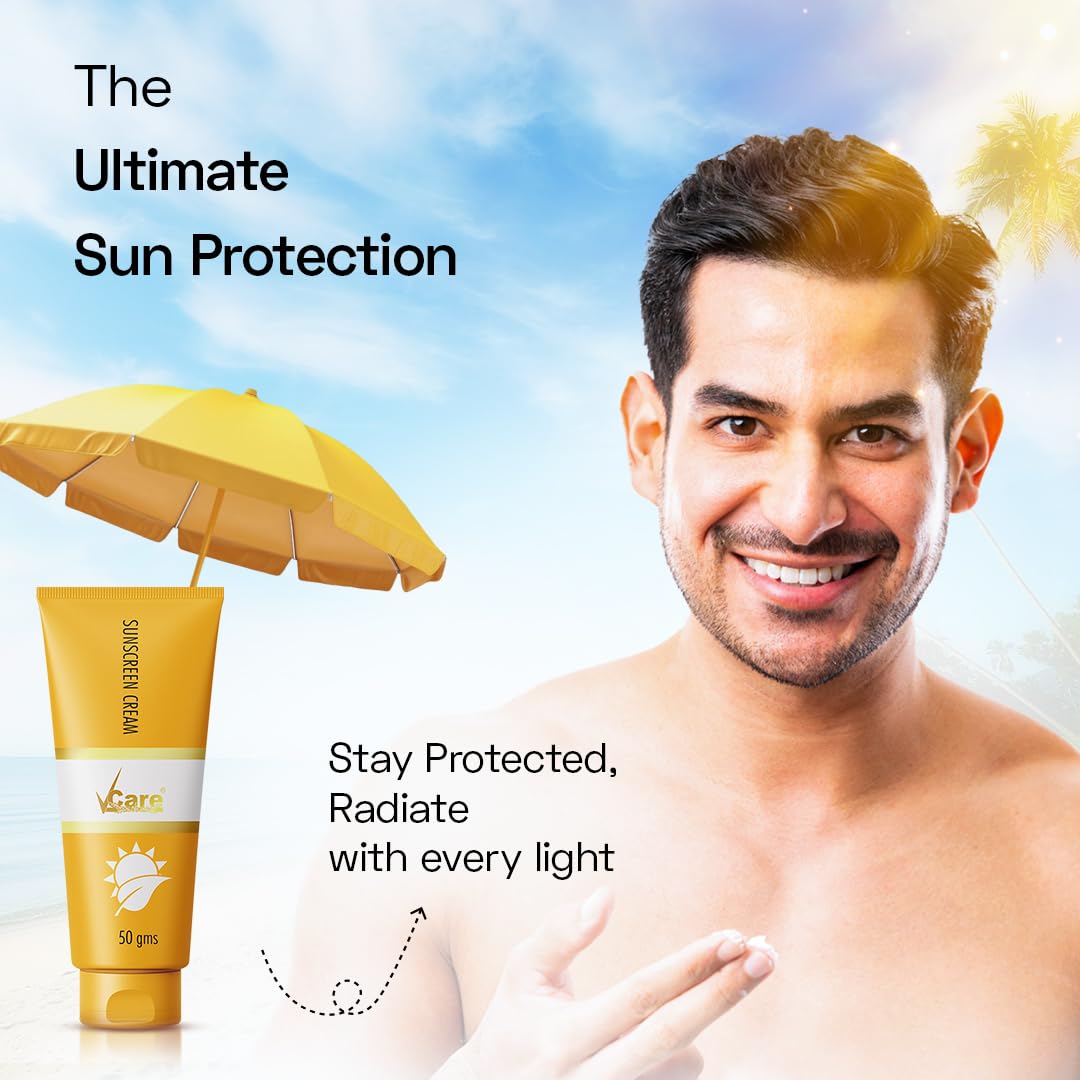 VCare Sunscreen SPF 30 Matte Cream 50g for Women & Men For All Skin Types (white) – view 7