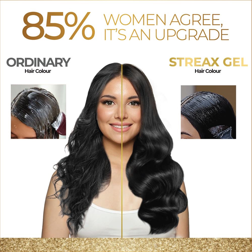 Streax Gel Hair Colour for Women & Men, Natural Brown 4, 150ml – view 6