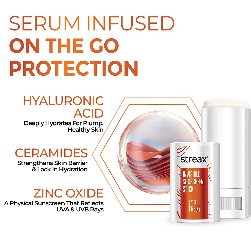 Streax Sunscreen Stick SPF 60 PA++++,20 g – view 4