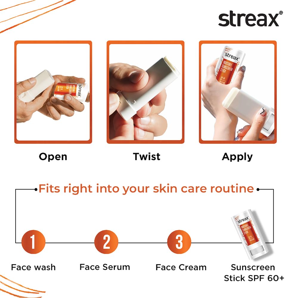Streax Sunscreen Stick SPF 60 PA++++,20 g – view 7