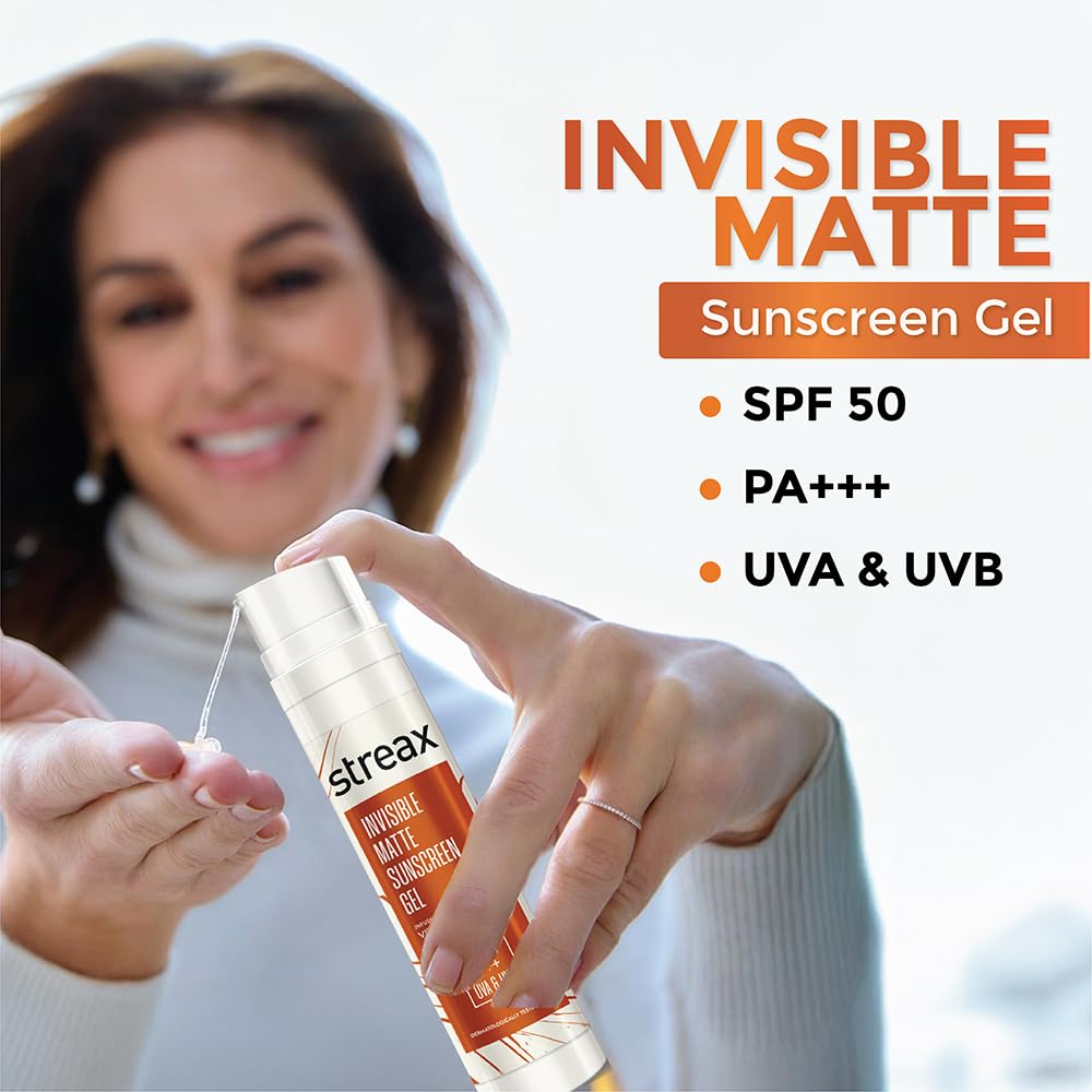 Streax Invisible Matte Gel Sunscreen SPF 50 PA+++, 50g – view 3