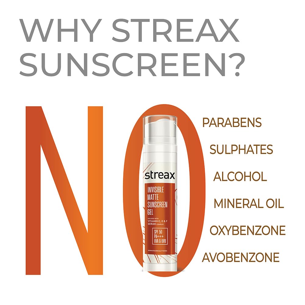 Streax Invisible Matte Gel Sunscreen SPF 50 PA+++, 50g – view 8