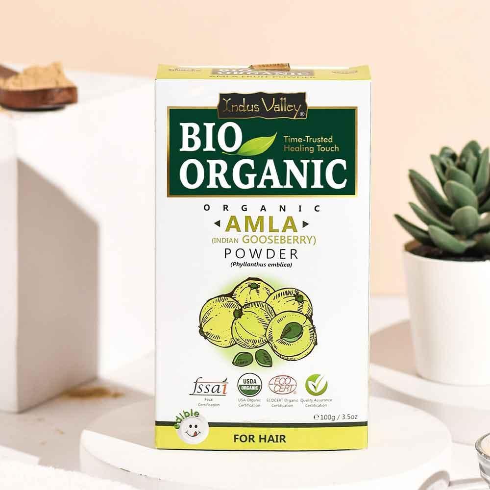 INDUS VALLEY Bio Organic 100% Natural Amla (Indian Gooseberry) Fruit Powder for Hair Growth, Skin Care, Drinking & Eating, Rich in Antioxidants – 100g – view 9