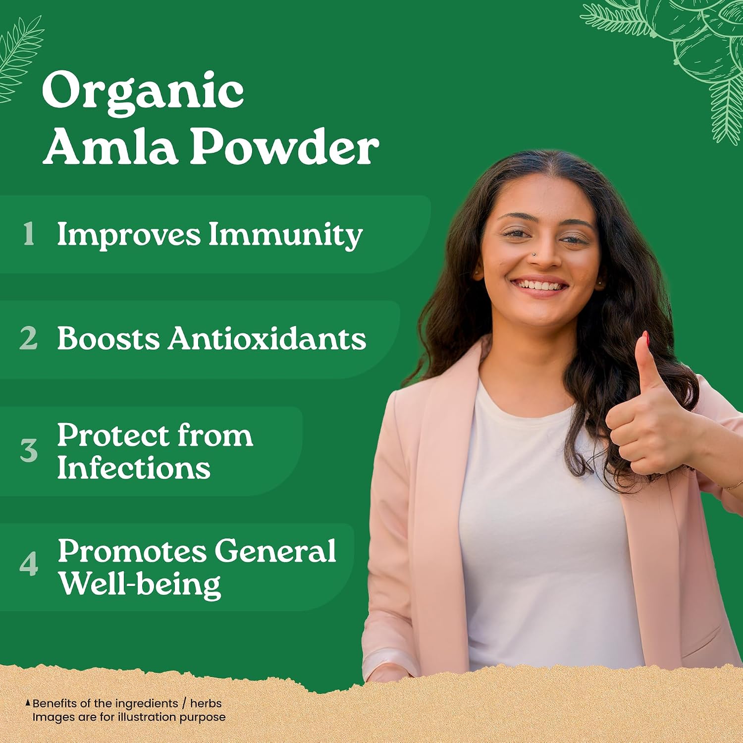 A TATA Product - Organic India Amla Powder, 200g, Whole Hera, Improves Immunity, Boosts Antioxidant, Certified Organic – view 3