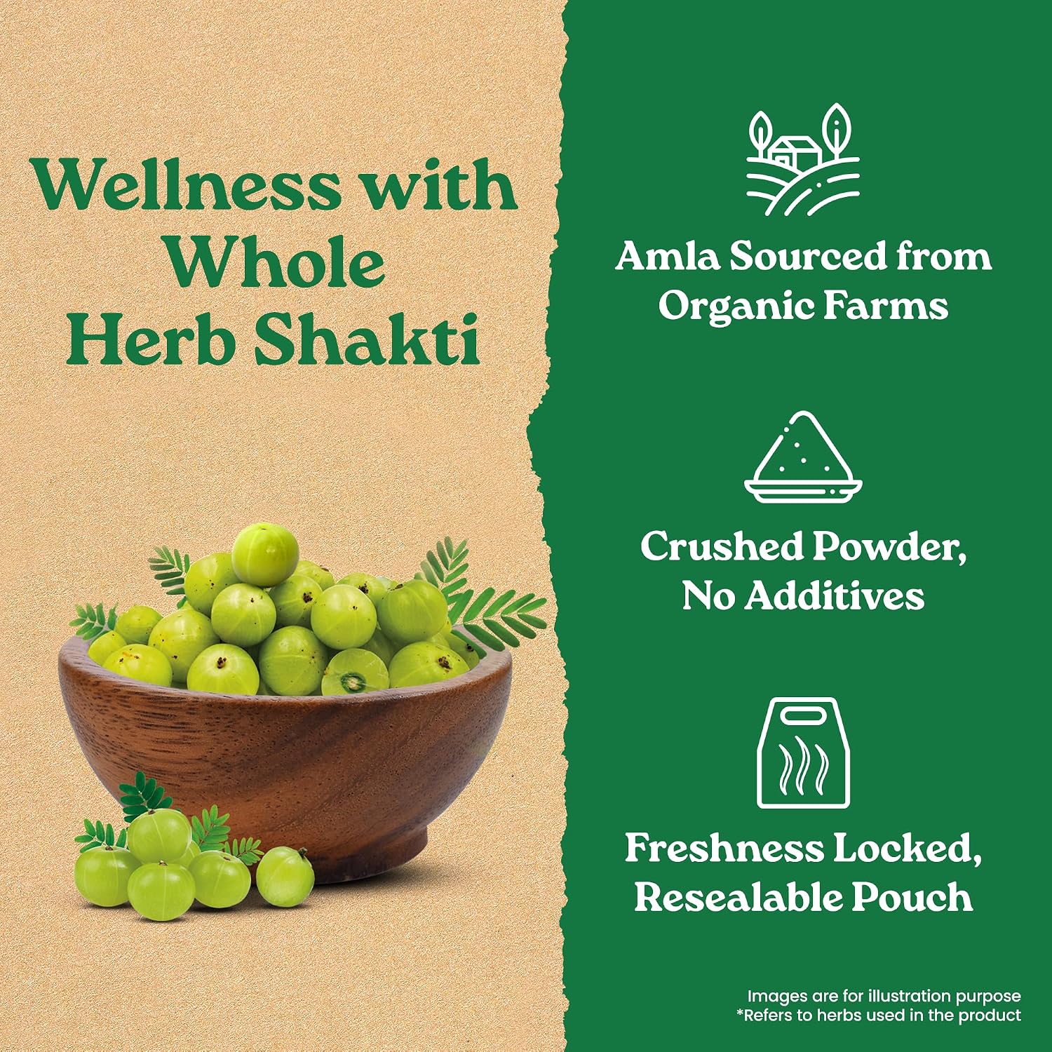 A TATA Product - Organic India Amla Powder, 200g, Whole Hera, Improves Immunity, Boosts Antioxidant, Certified Organic – view 2