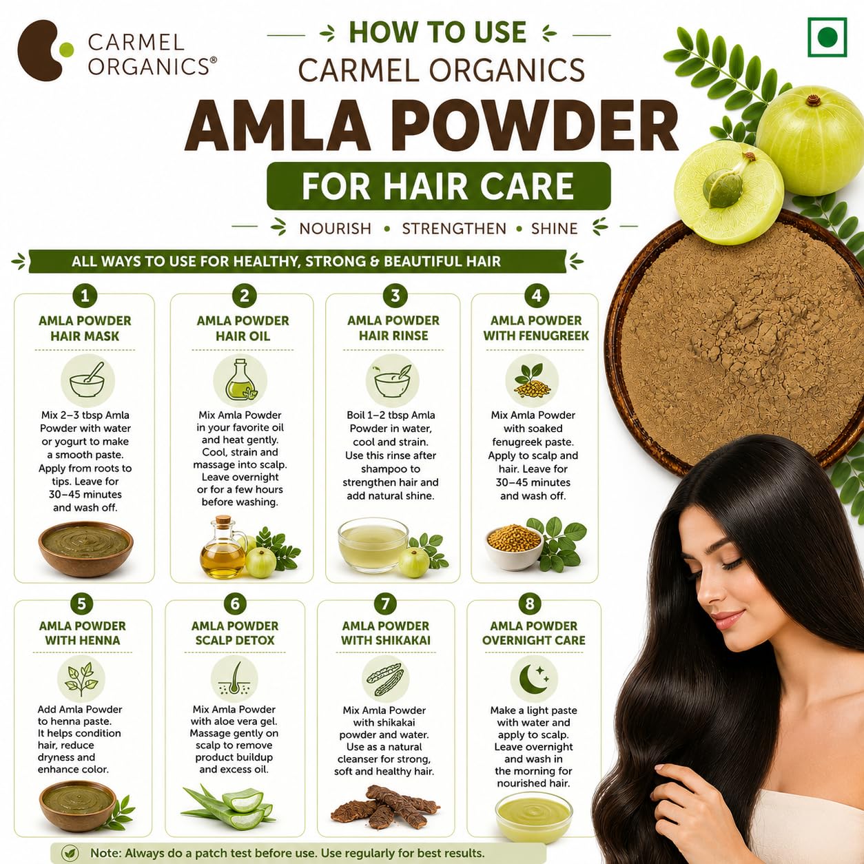 CARMEL ORGANICS Amla Fruit Powder 340 Grams – view 5