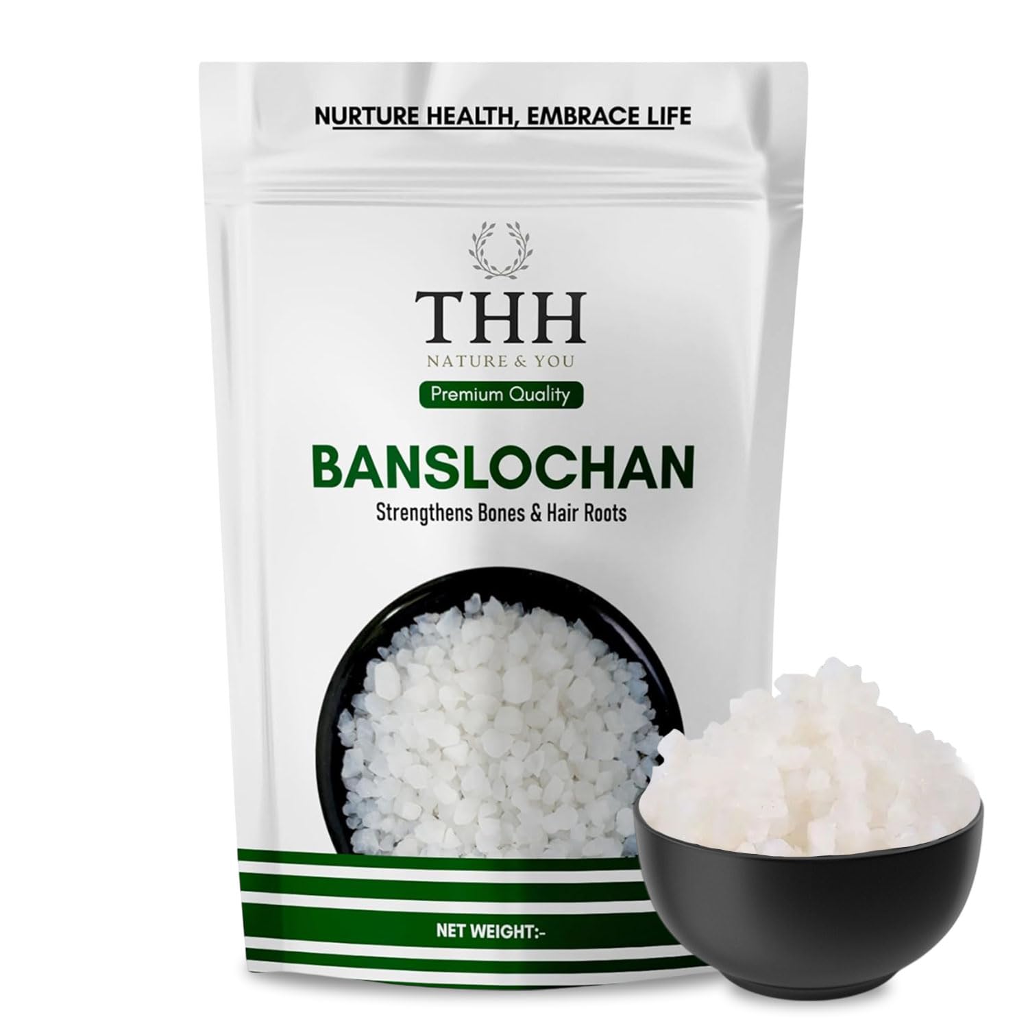 THH Tabashir - Vanslochan - Banslochan (400g) | 100% Pure Vanshlochan for Strengthen Bones & Hair Roots | No Added Colors, Preservatives