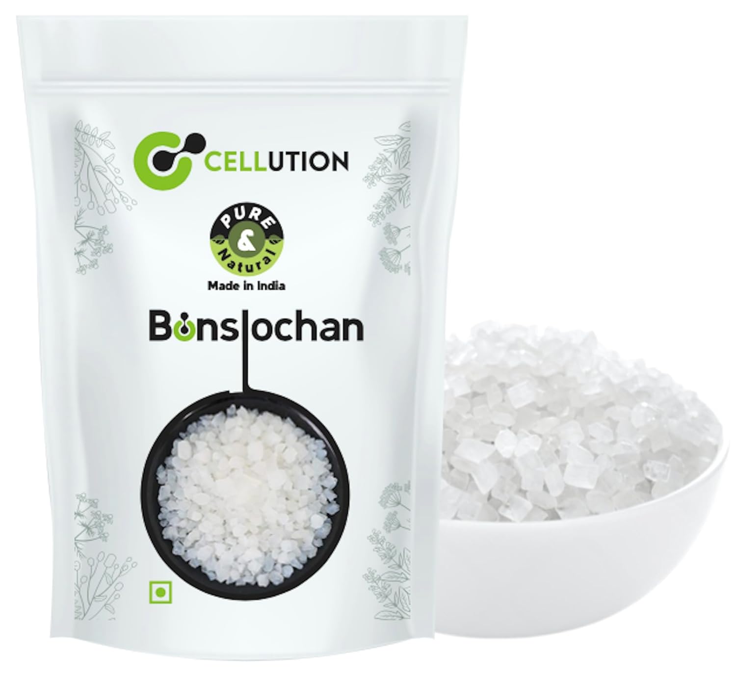 CELLUTION Tabashir - 400gm Banslochan/Vanslochan/Vanshlochan/Tabasheer/Bamboo Silica For Strengthens bones and joints, Cough, Hair & Skin (400 Grams)