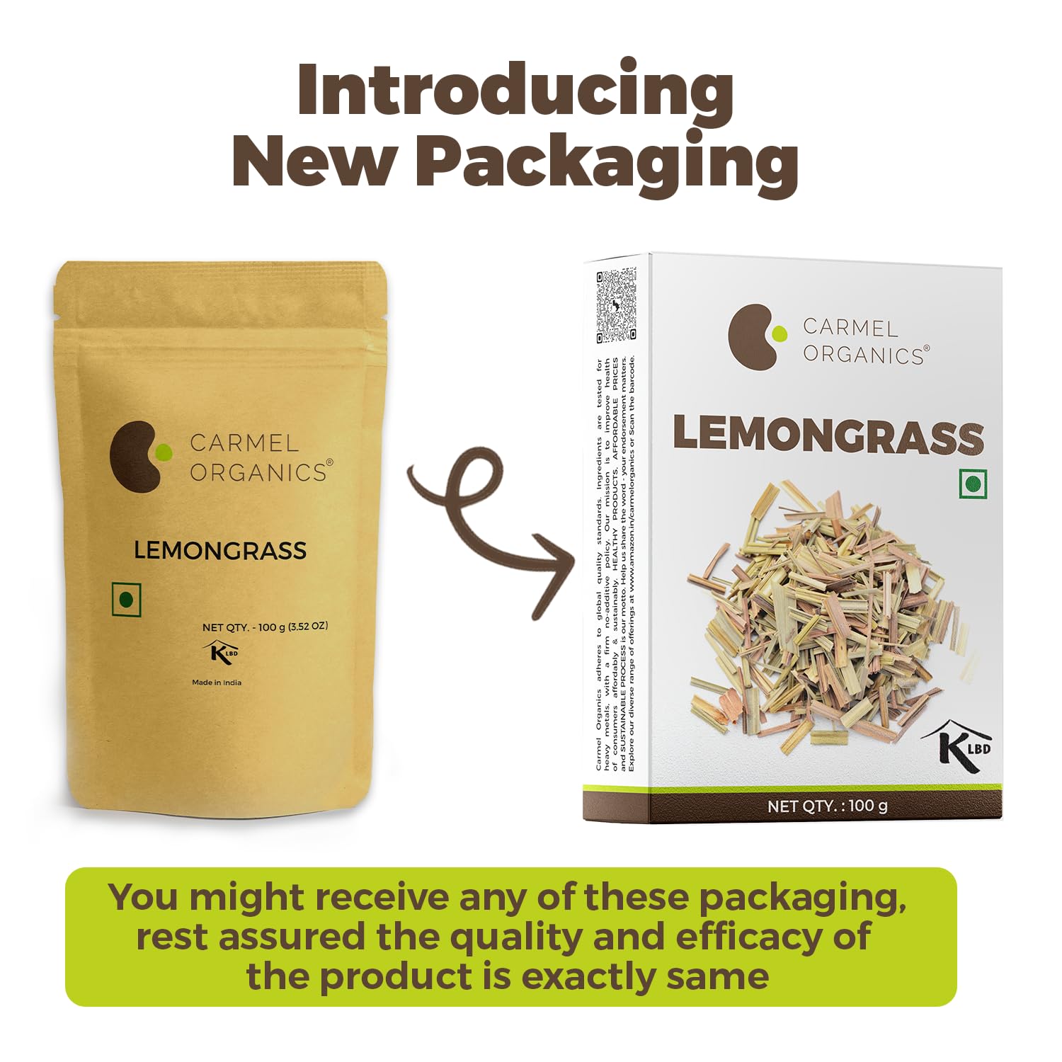 Carmel Organics Lemongrass Whole 100 Gram – view 3