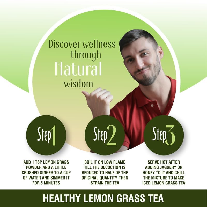 Lemon grass Powder –430gms Organic 100% Pure & Natural – Dried Ground Lemongrass POWDER for Tea, Cooking, Skincare & Aromatherapy – Non-GMO, Gluten-Free – view 6