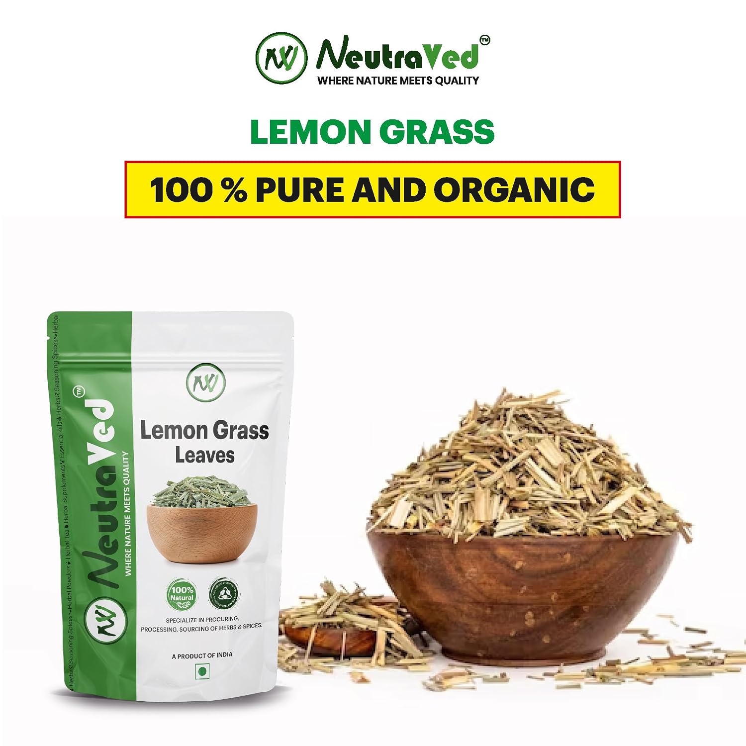 NeutraVed Lemongrass Tea Leaves (100g) – view 8