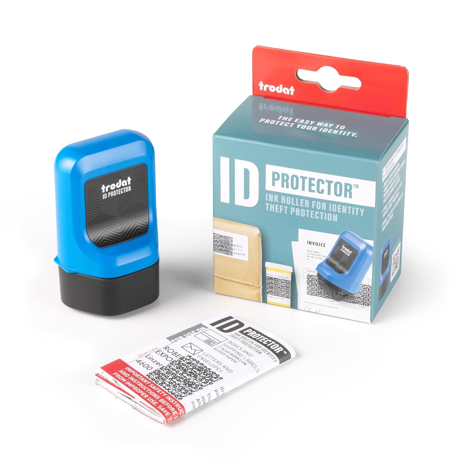 Trodat Identity Theft Protection Roller Stamp, 1-Inch Refillable Privacy Blocker – view 8