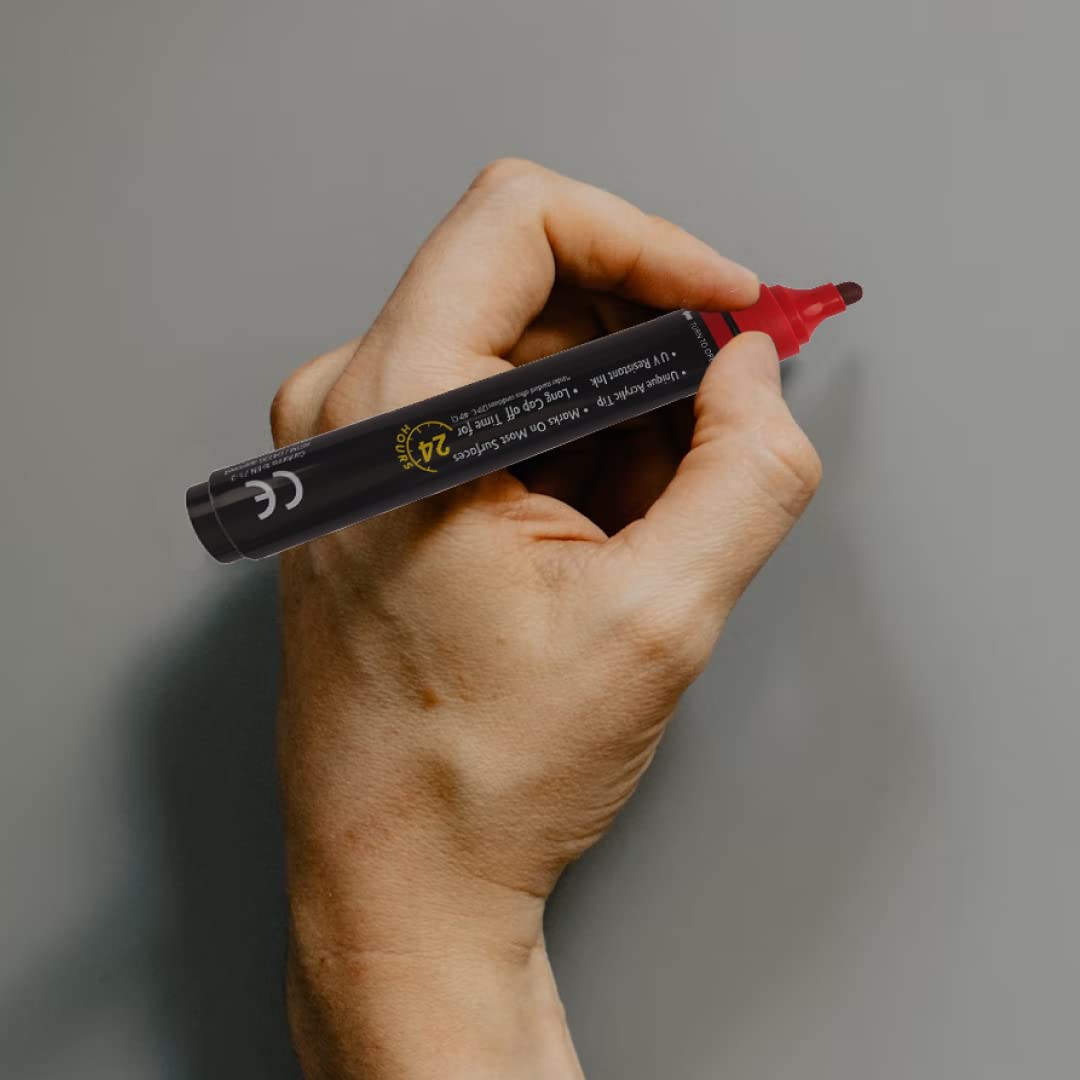 Luxor Refillable Permanent Marker, Red - Pack of 10 – view 5