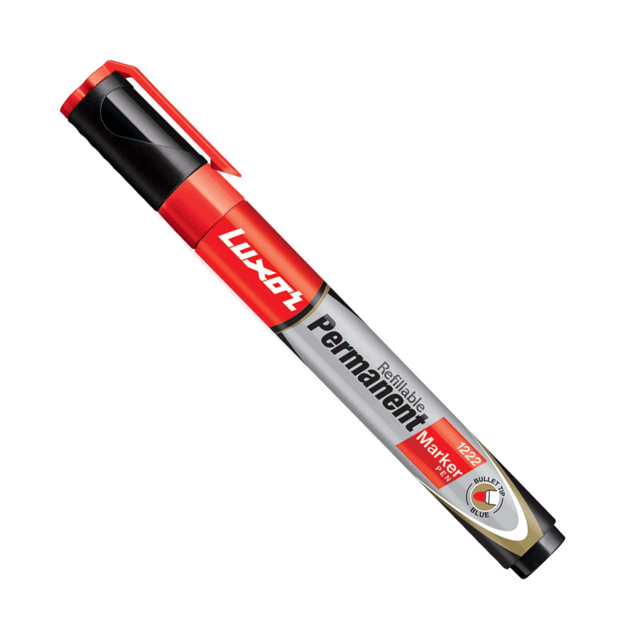 Luxor Refillable Permanent Marker, Red - Pack of 10 – view 4