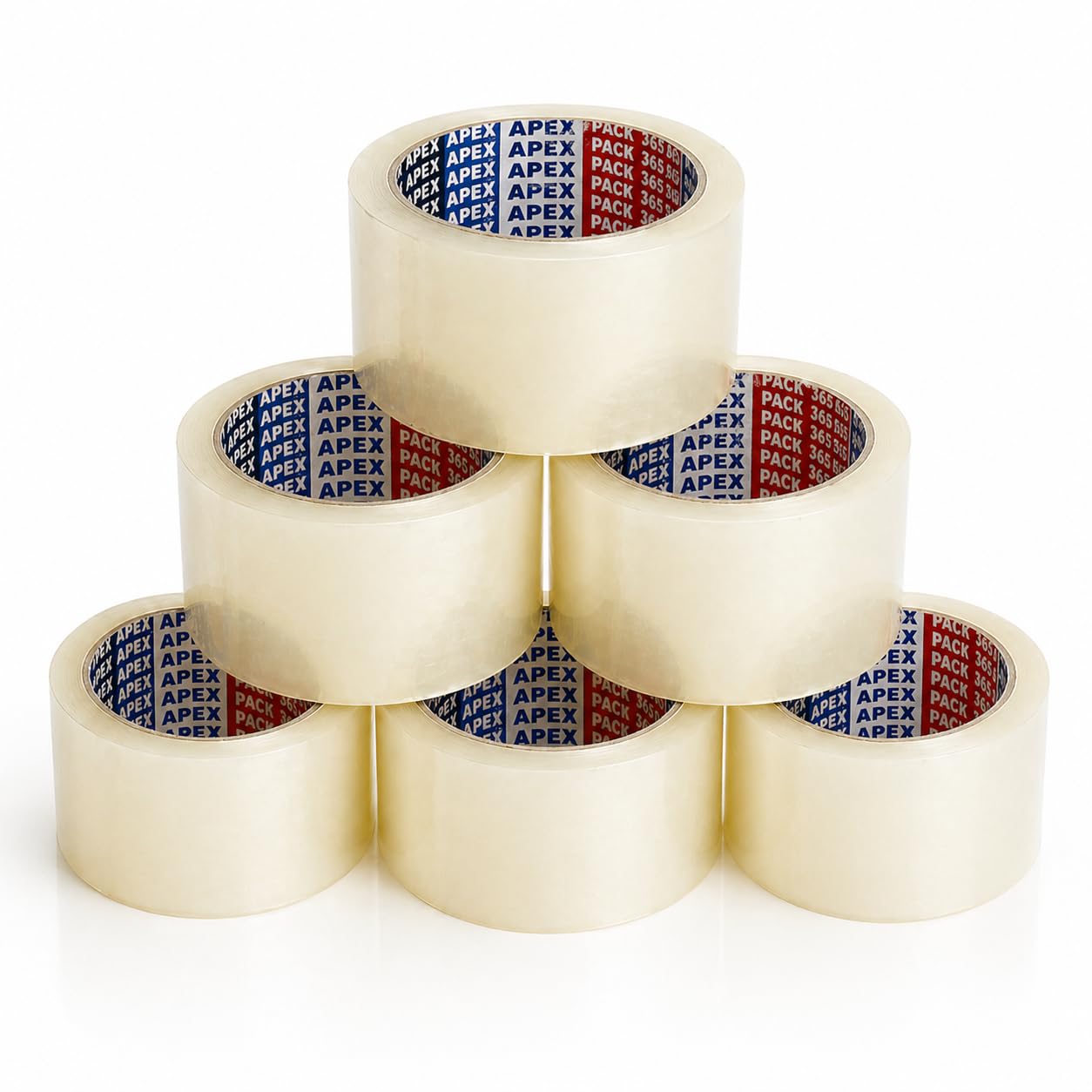 Apex Self Adhesive Transparent Cello Tape, 65 Meters x 48 mm, 6 Rolls, 50 Microns – view 5