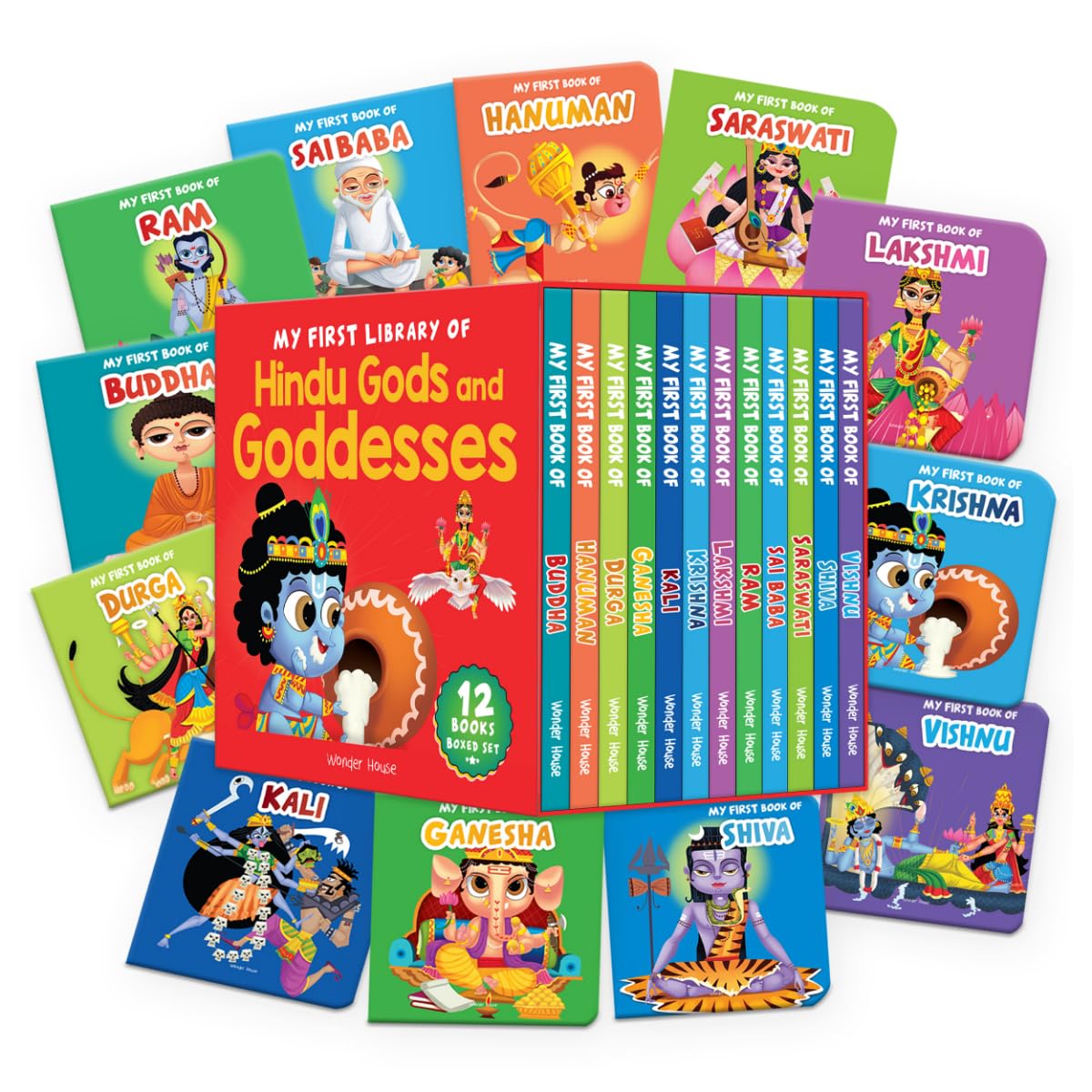 Wonder House Books My First Library of Hindu Gods and Goddesses - 12 Board Book Set – view 2