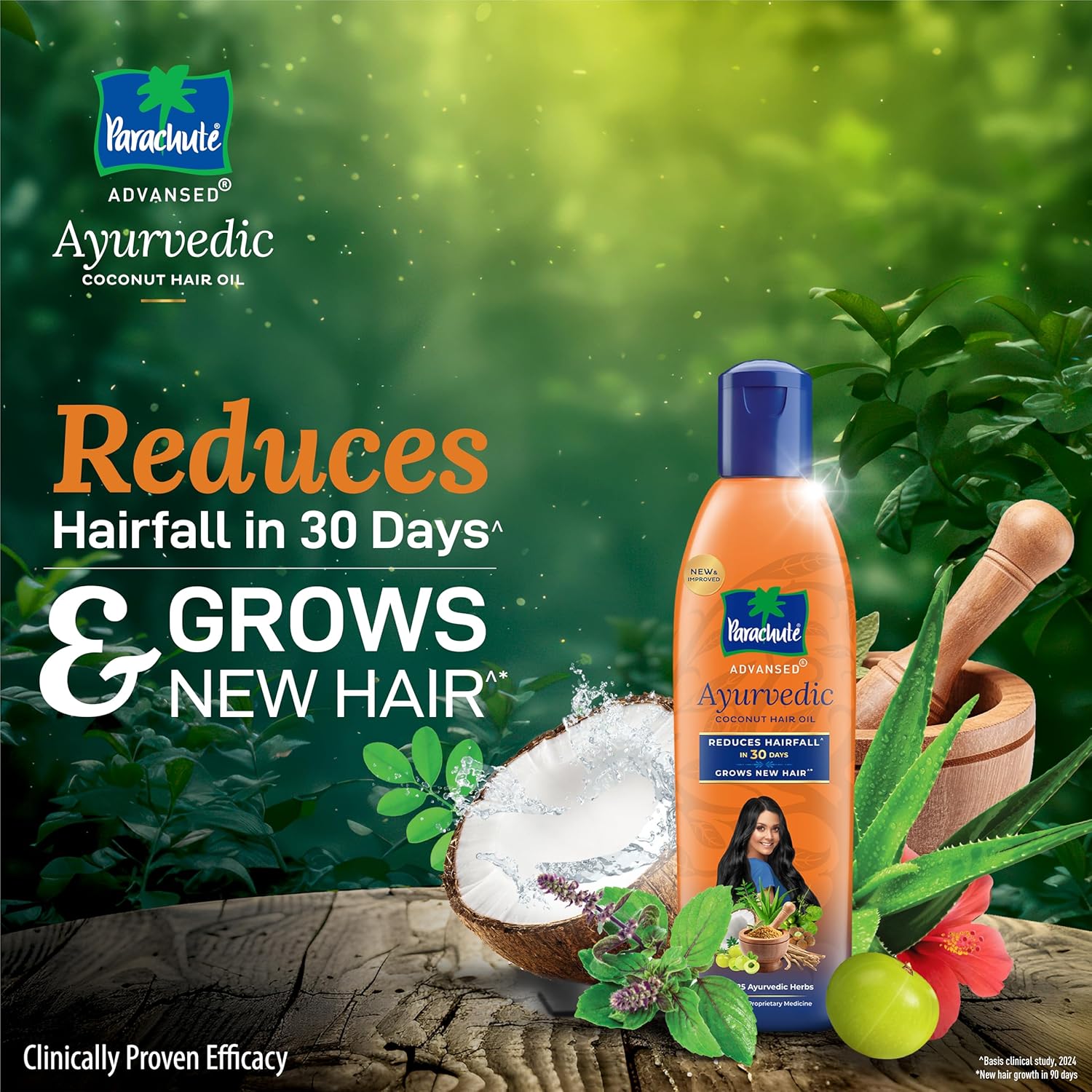 Parachute Advansed Ayurvedic Coconut Hair Oil for Hair Fall Control & Hair Growth, 300 ml – view 3