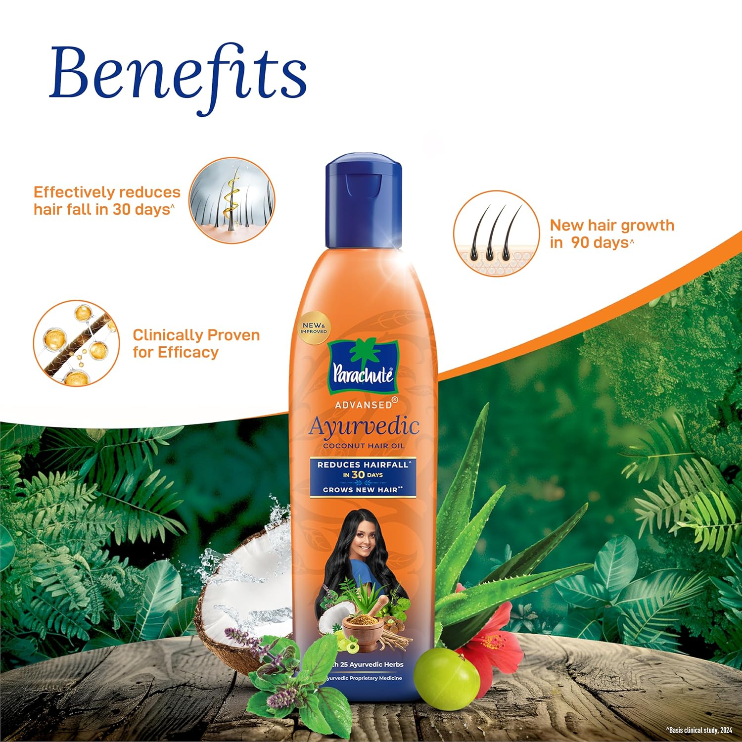 Parachute Advansed Ayurvedic Coconut Hair Oil for Hair Fall Control & Hair Growth, 300 ml – view 6