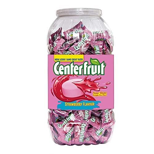 Centerfruit Strawberry Flavour Chewy Candy, Individually Wrapped Pieces, Jar Pack, 100 Pieces – view 3