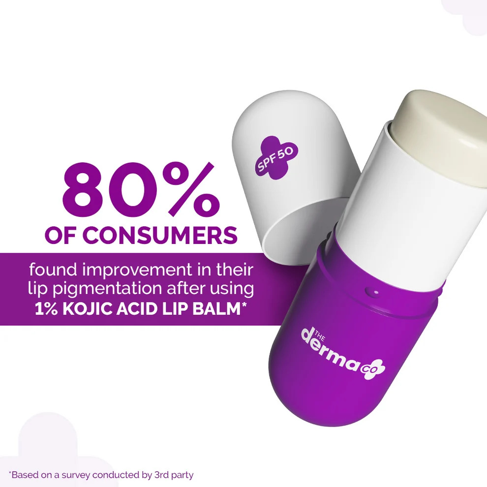 The Derma Co 1% Kojic Acid Lip Balm Lip Balm with SPF 50 PA+++ and Niacinamide & Hyaluronic Acid, 4.5g – view 2