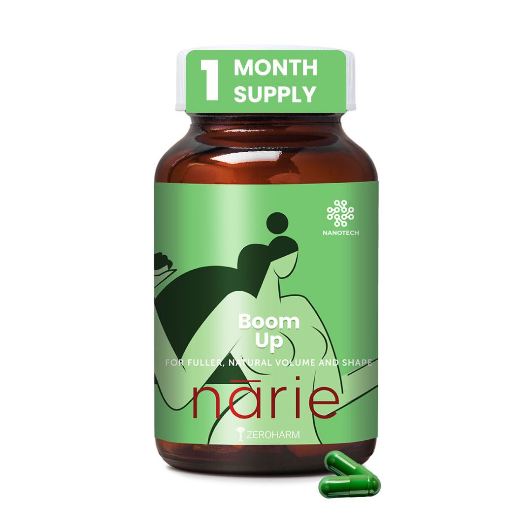 ZEROHARM Narie Boomup Capsules For Women| 60 Caps With Shatavari, Fenugreek & 4 More Ingredients To Support B-Care | Feel Healthy & Fuller Volume |Embrace Your Natural Beauty With This Powerful Blend