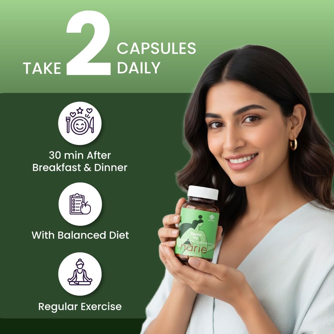 ZEROHARM Narie BoomUp Capsules for Women with Shatavari & Fenugreek, 60 Capsules – view 7