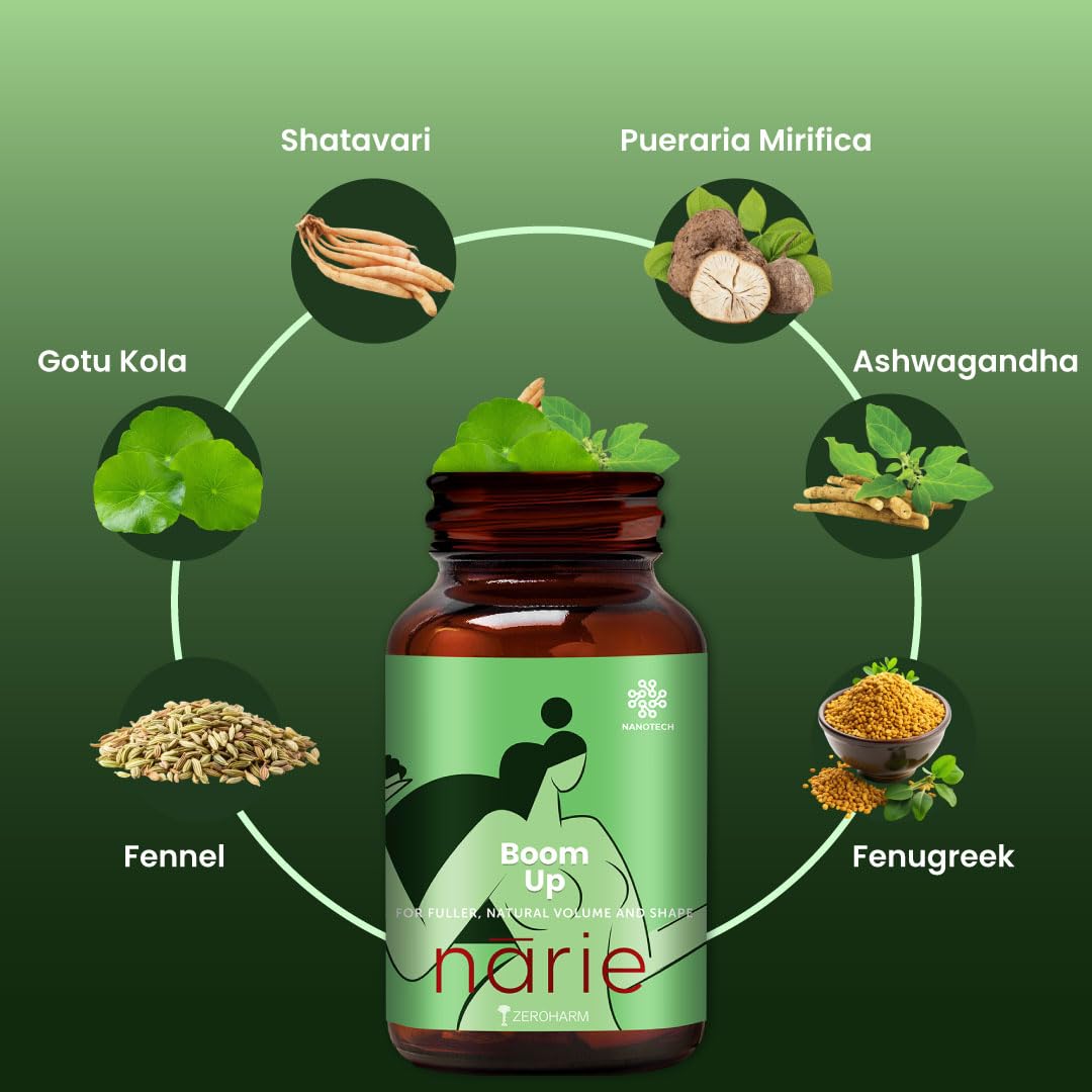 ZEROHARM Narie BoomUp Capsules for Women with Shatavari & Fenugreek, 60 Capsules – view 2