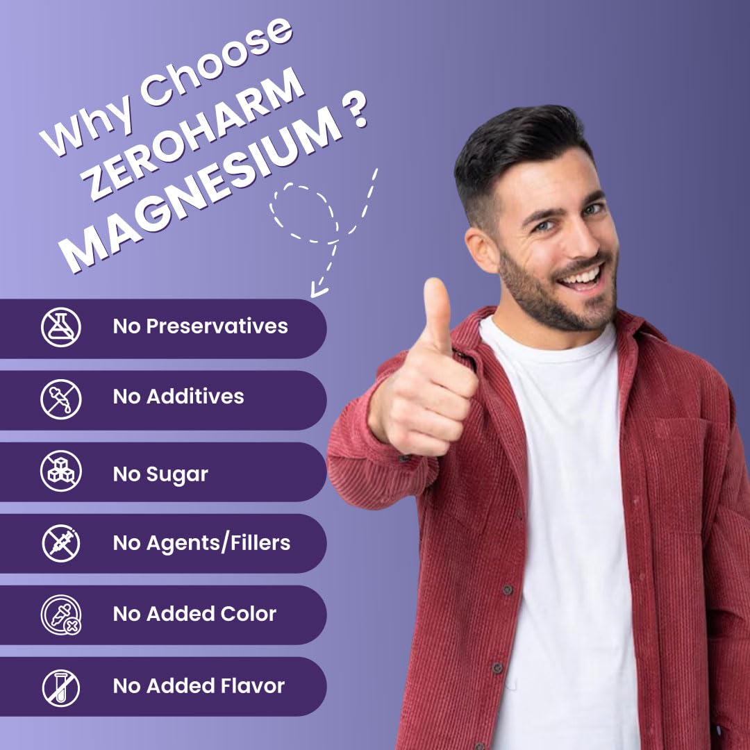 ZEROHARM Magnesium Glycinate Capsules with Moringa, 120 Veg Capsules – view 7