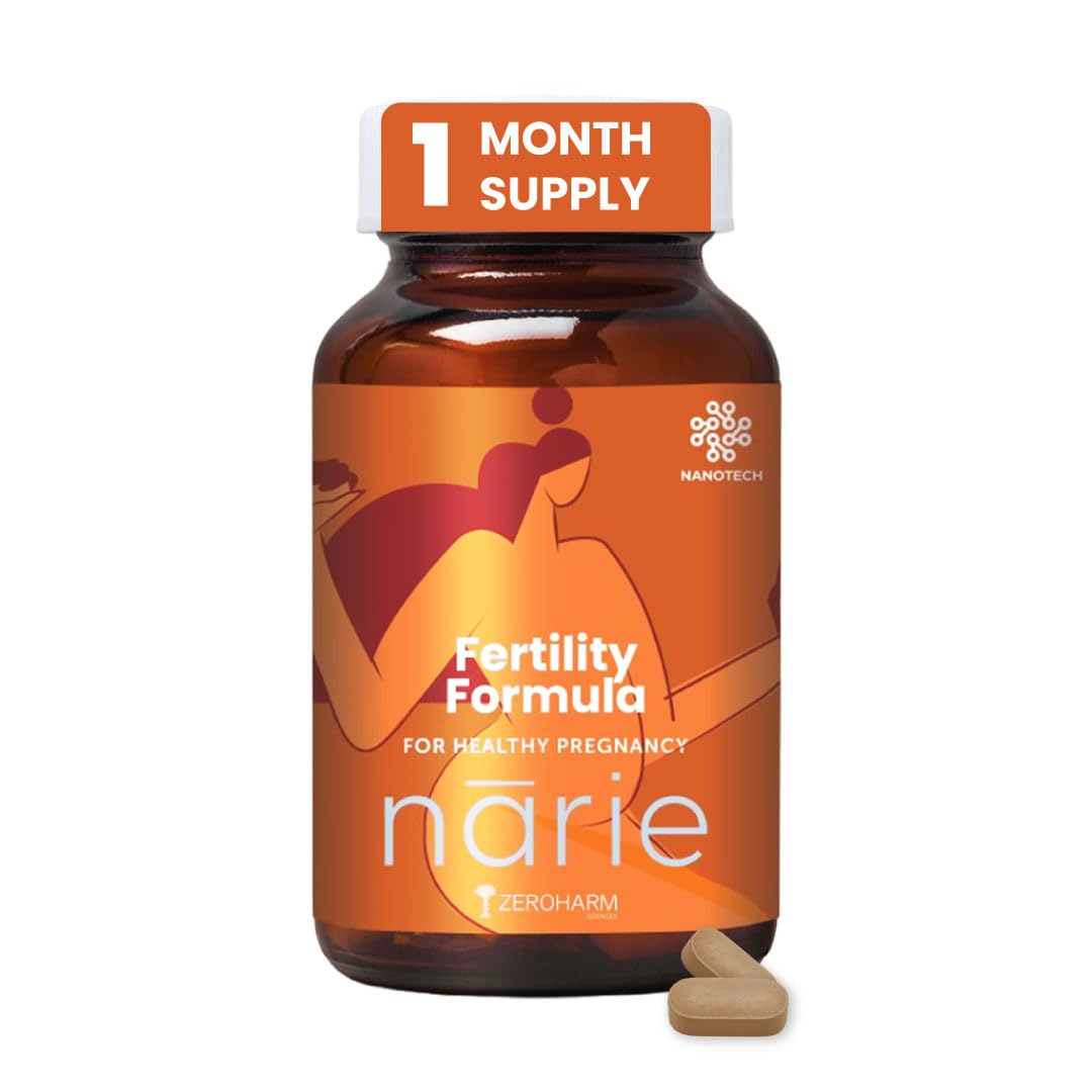 ZEROHARM Narie Fertility Formula Tablets | Natural Conception | Healthy Pregnancy | Prevents Pregnancy Complications | Shatavari, Jivanti, Shivalingi, Chaste Berry & Black Cohosh | 60 Veg Tablets