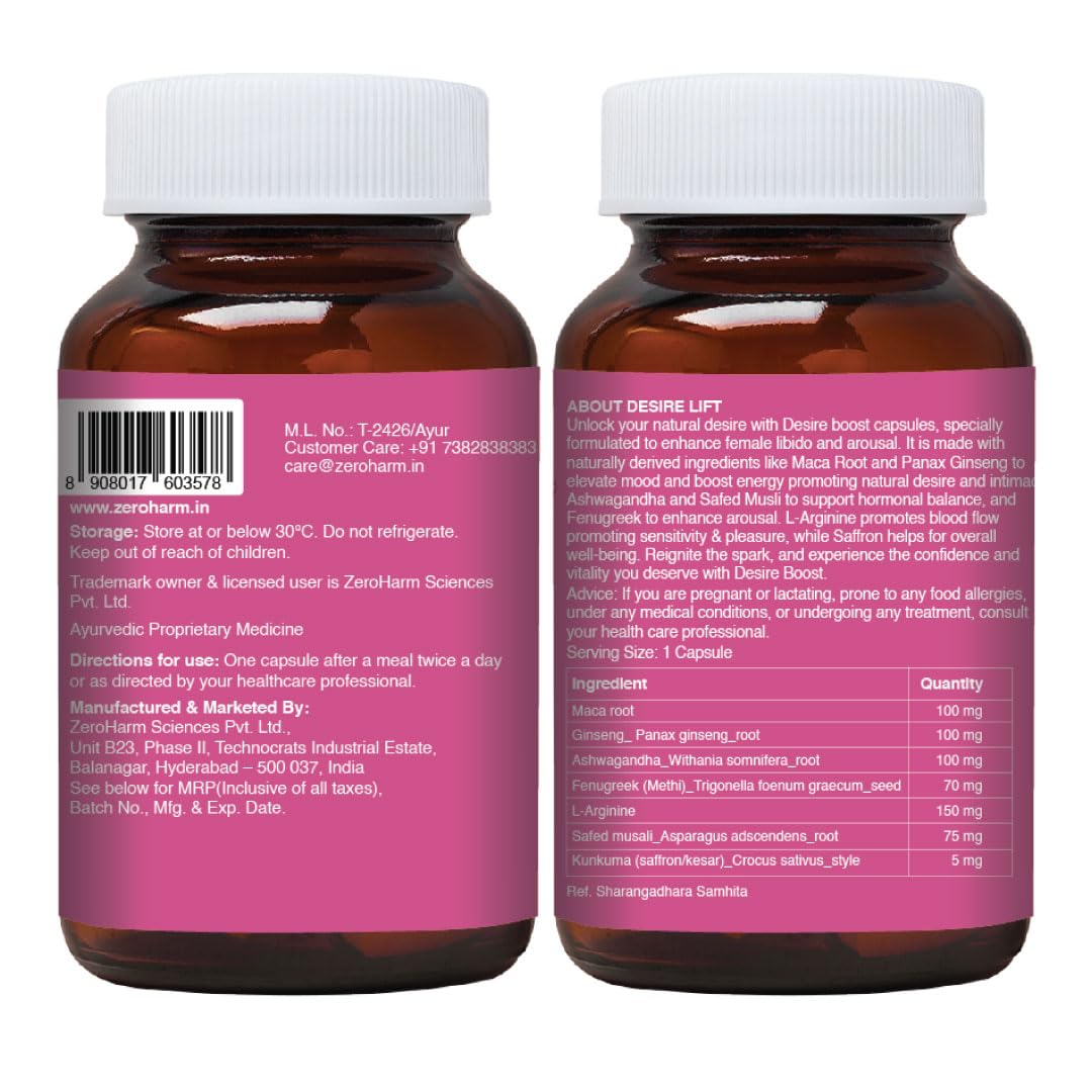 ZEROHARM Back to Teens + Narie Desire Lift Combo, 60 Tablets + 60 Capsules – view 9