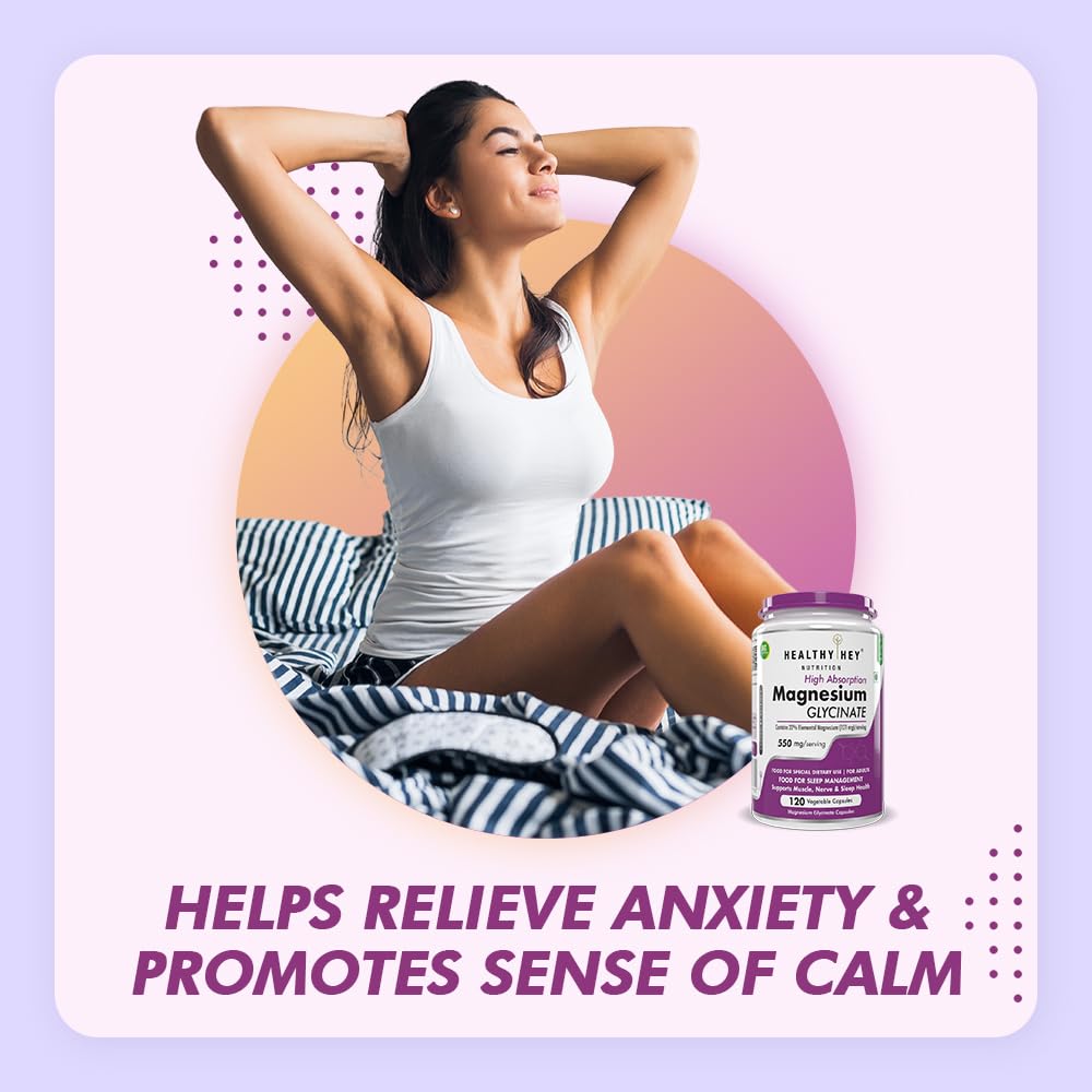 HealthyHey Nutrition Magnesium Glycinate Supplement - 120 Vegetable Capsules – view 5