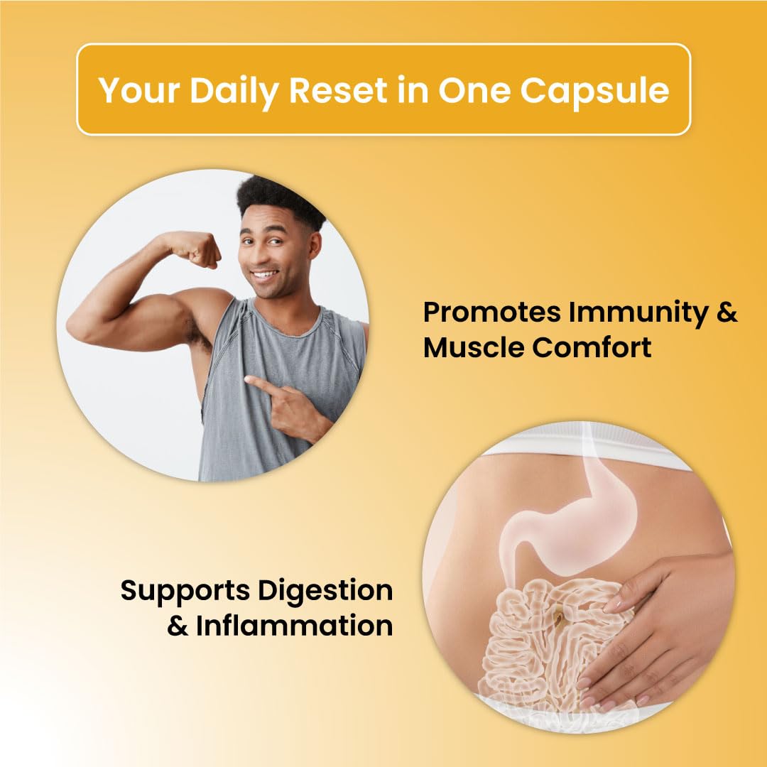 ZEROHARM Holistic Curcumin Capsules 1350 mg, 95% Curcuminoids with Piperine & Black Pepper, 90 Capsules – view 3