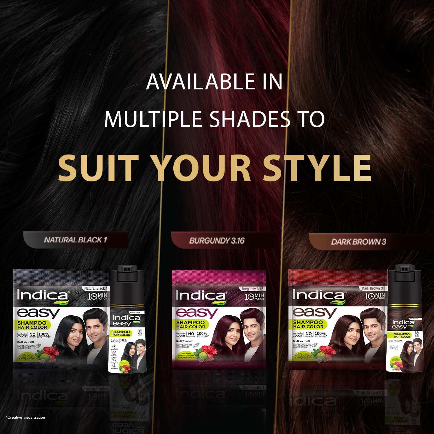 Indica Hair Color Shampoo, Dark Brown, Ammonia Free, 180 ml – view 8