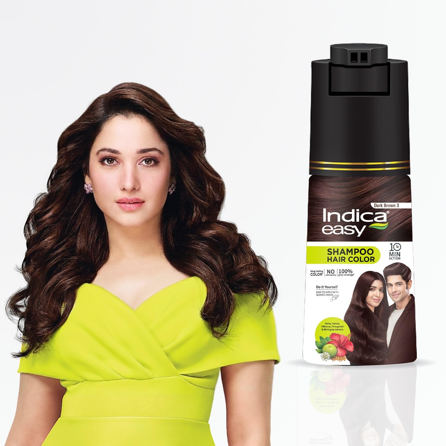 Indica Hair Color Shampoo, Dark Brown, Ammonia Free, 180 ml – view 2