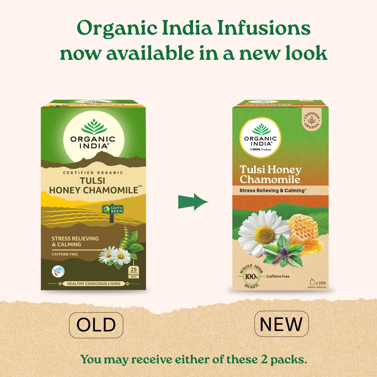 Organic India Tulsi Honey Chamomile Infusion Tea Bags, 25 Count – view 2
