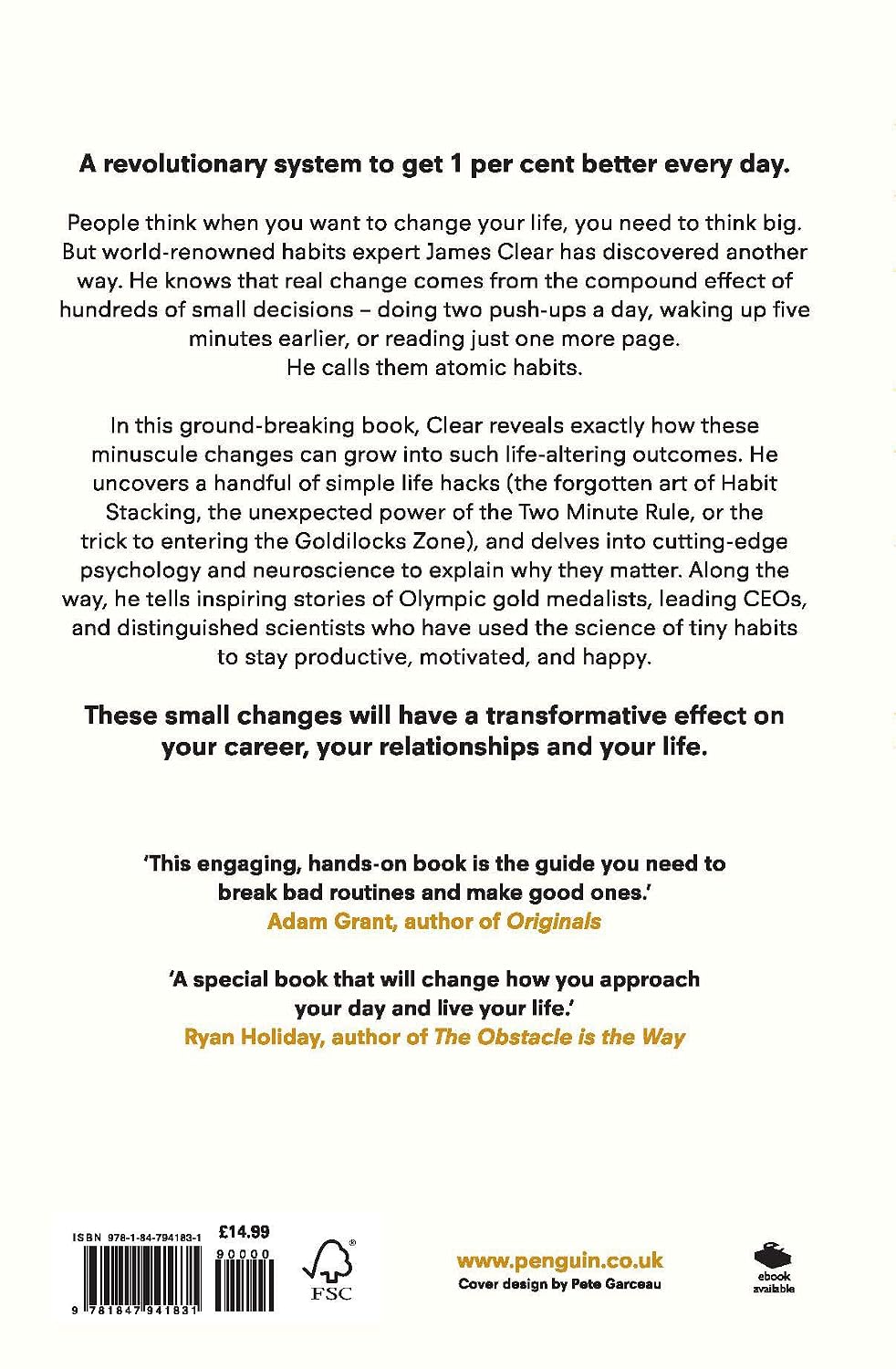 Atomic Habits: Tiny Changes, Remarkable Results Paperback by James Clear – view 2