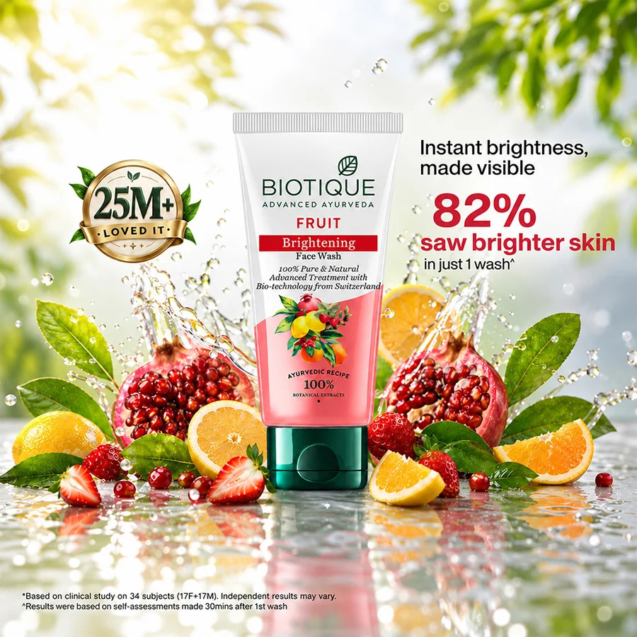 Biotique Advanced Organics Bio Fruit Whitening & Brightening Face Wash (300 ml) – view 8
