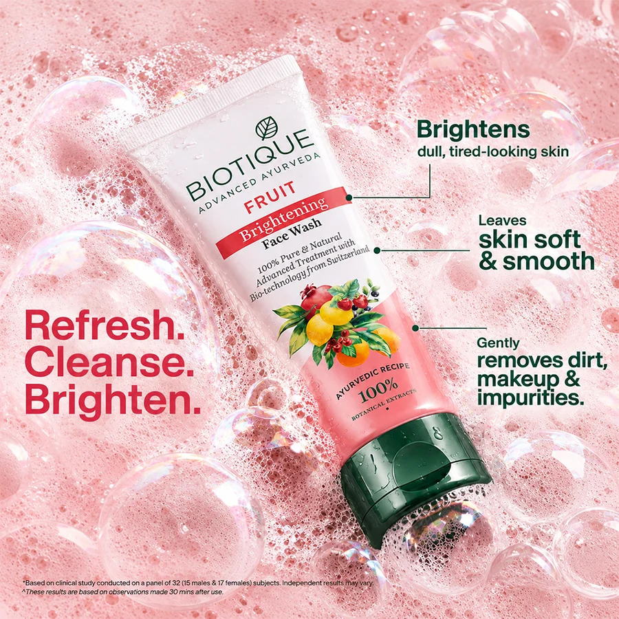 Biotique Advanced Organics Bio Fruit Whitening & Brightening Face Wash (300 ml) – view 9