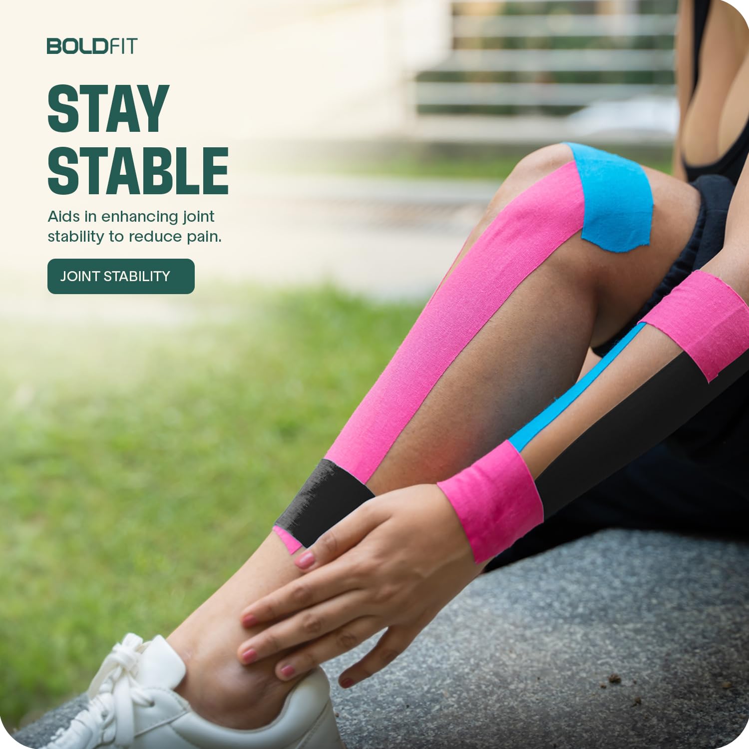 Boldfit Kinesiology Tape 2.5 cm, Beige – view 4