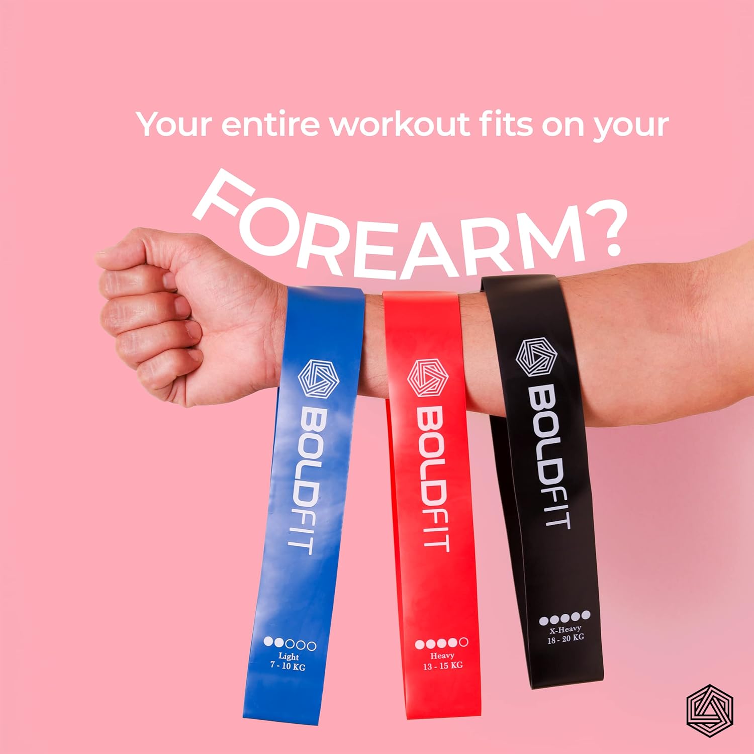 Boldfit Mini Loop Resistance Bands Set of 5 – view 4