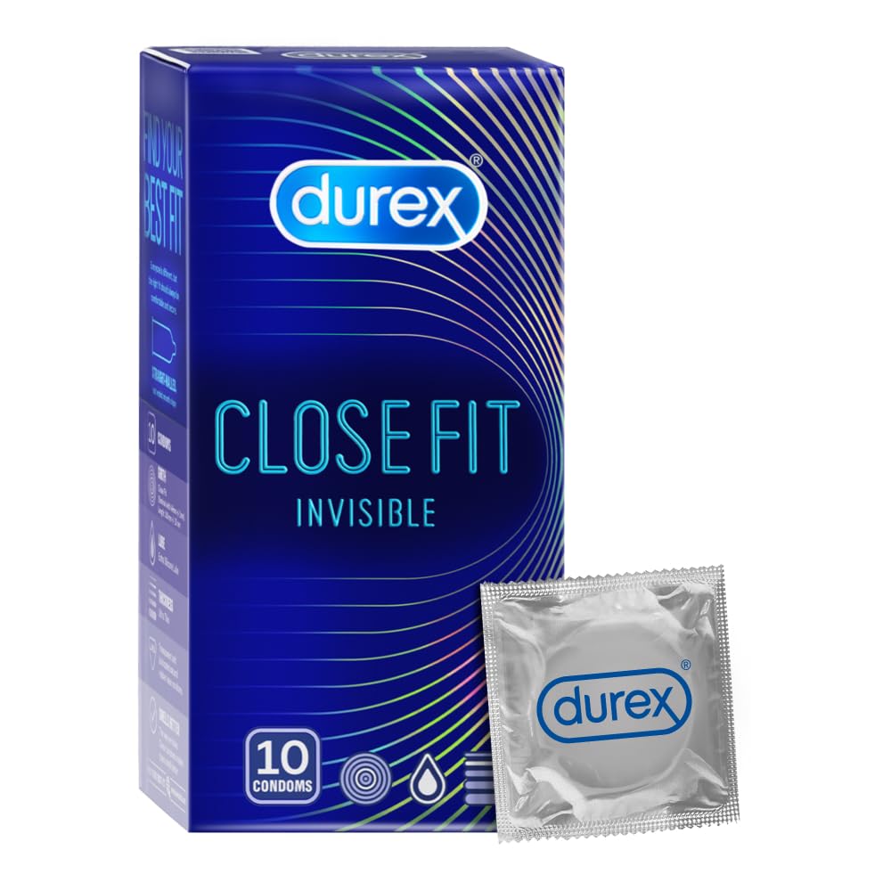 Durex Close Fit Invisible Condoms for Men - 10s | Ultra Thin Condom
