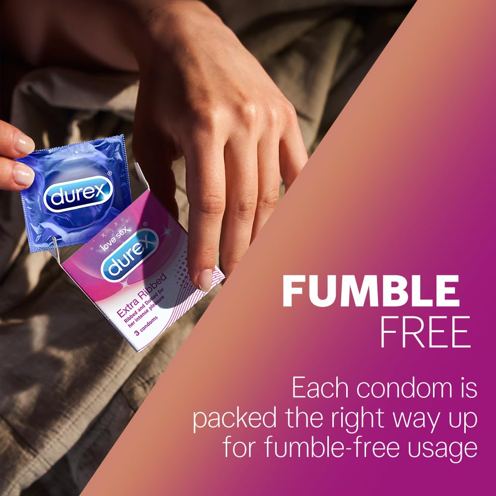 Durex Extra Ribbed Condoms, 10 Count – view 7
