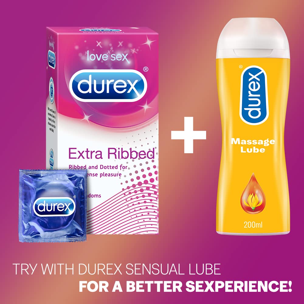 Durex Extra Ribbed Condoms, 10 Count – view 9