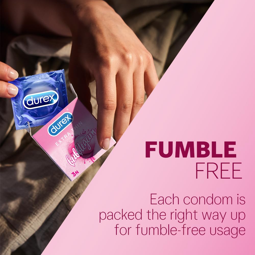 Durex Extra Thin Bubblegum Flavoured Condoms for Men, 10s – view 7