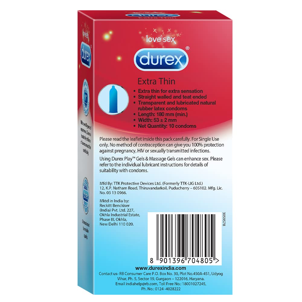 Durex Extra Thin Condoms - 10 Count – view 11